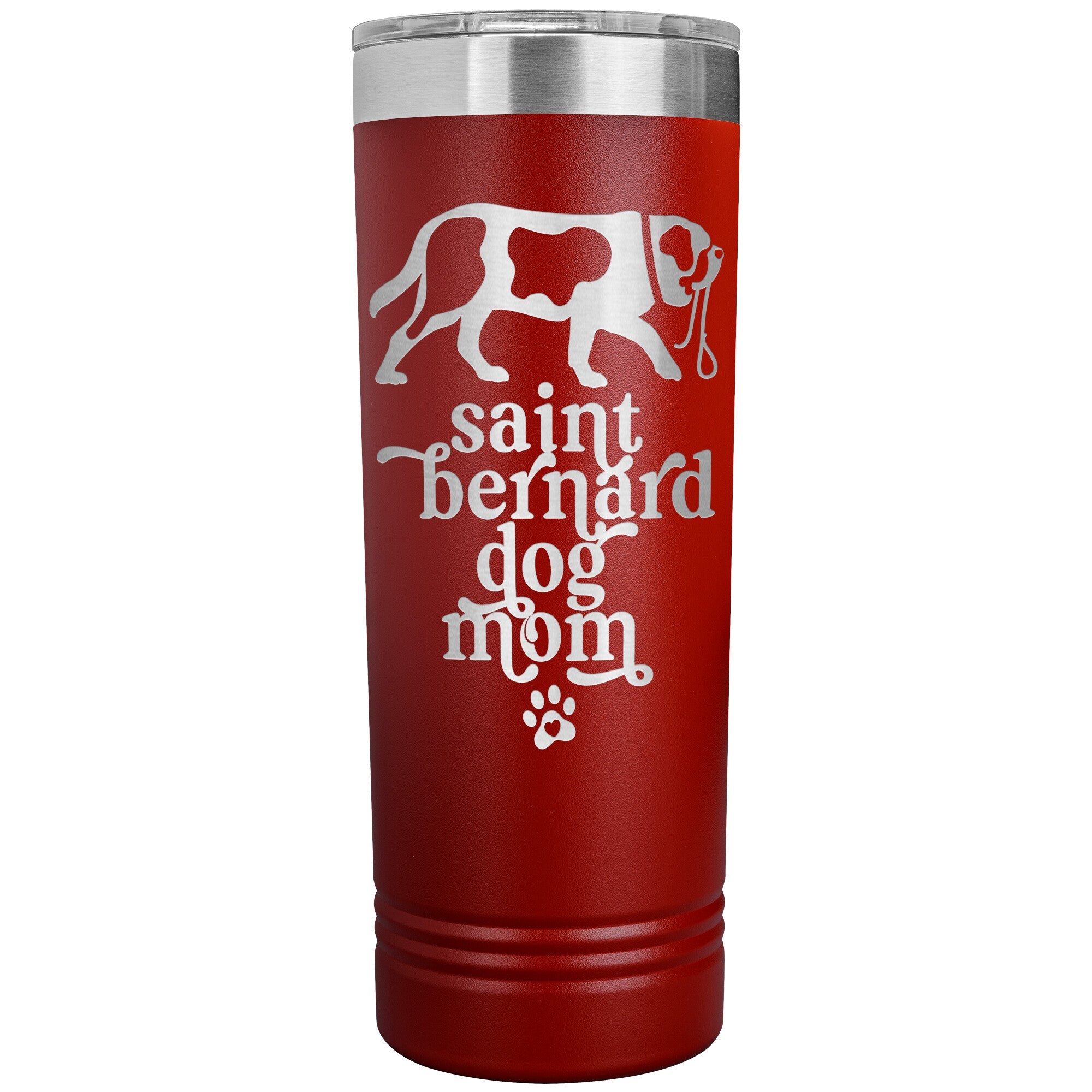 Saint Bernard Dog Mom Skinny Tumbler - Lucy + Norman