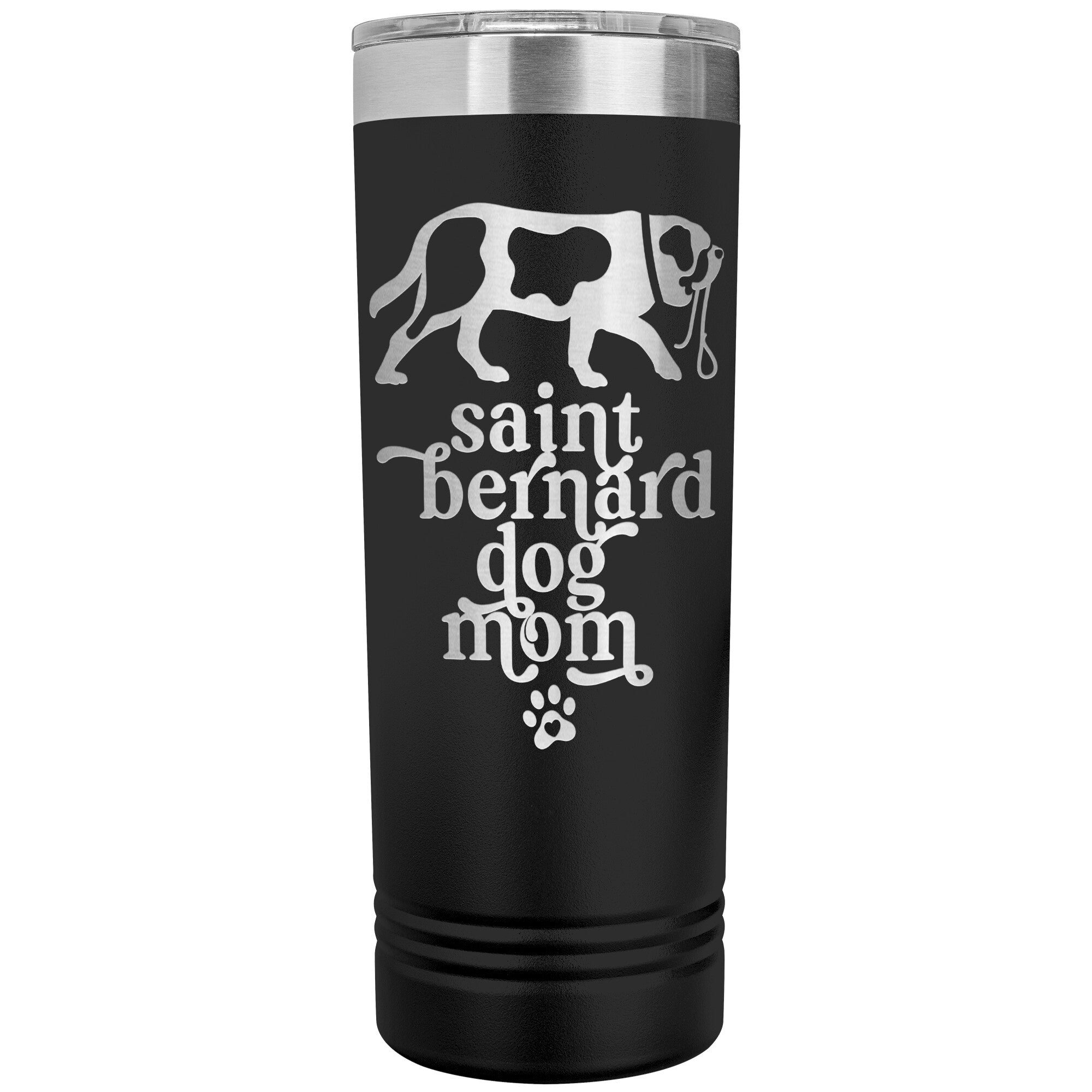 Saint Bernard Dog Mom Skinny Tumbler - Lucy + Norman