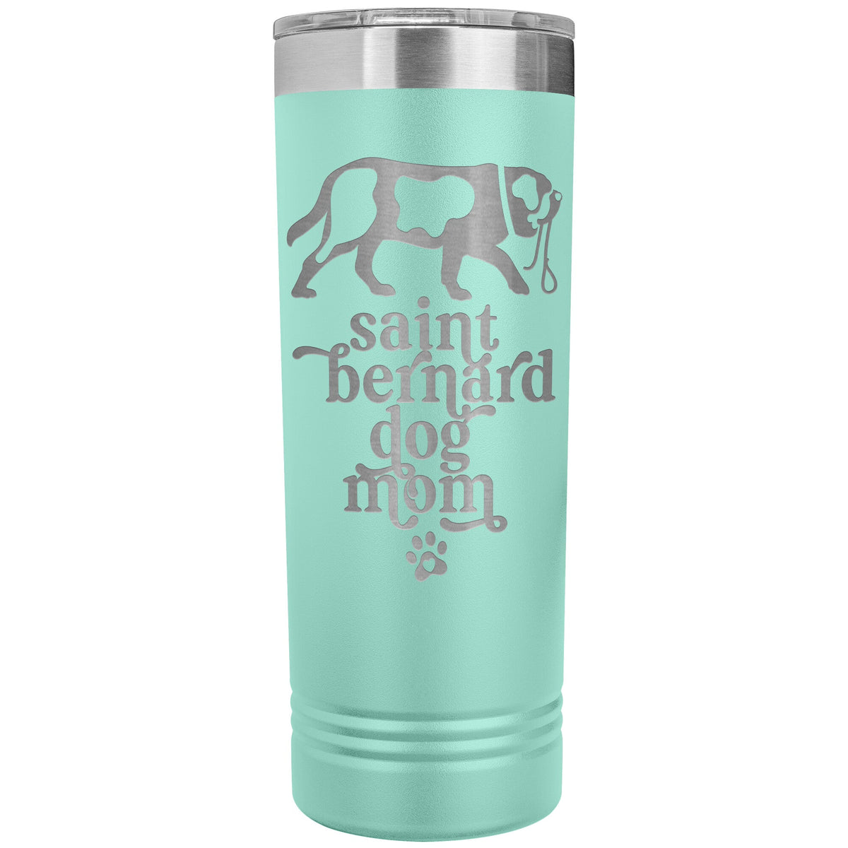 Saint Bernard Dog Mom Skinny Tumbler - Lucy + Norman