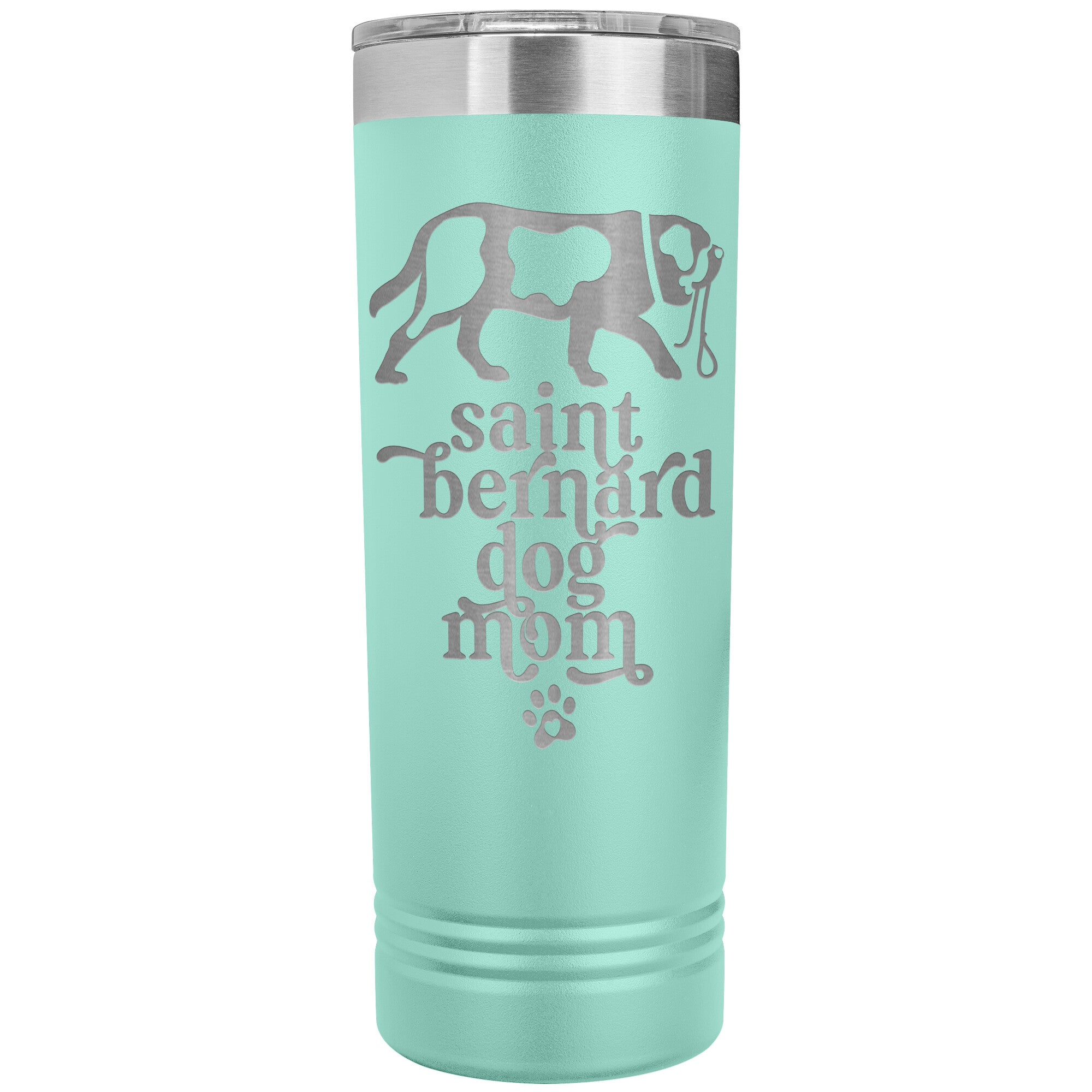 Saint Bernard Dog Mom Skinny Tumbler - Lucy + Norman