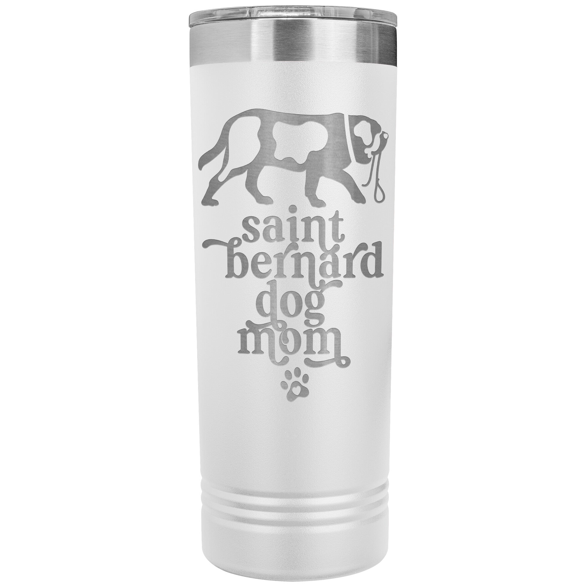 Saint Bernard Dog Mom Skinny Tumbler - Lucy + Norman