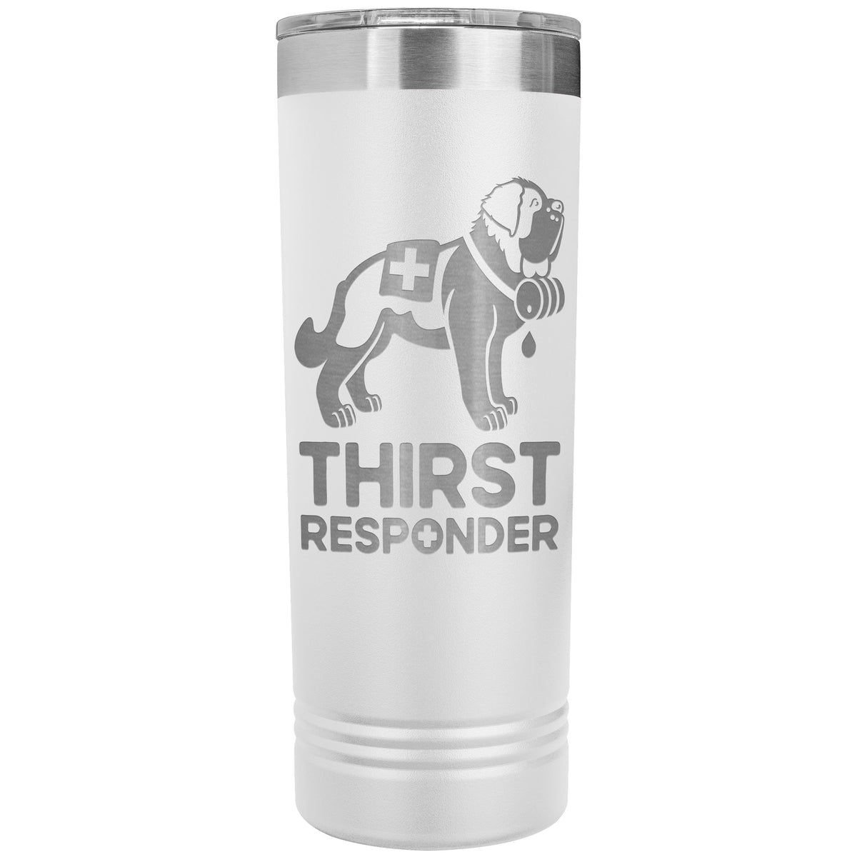 Saint Bernard Dog Thirst Responder Skinny Tumbler - Lucy + Norman