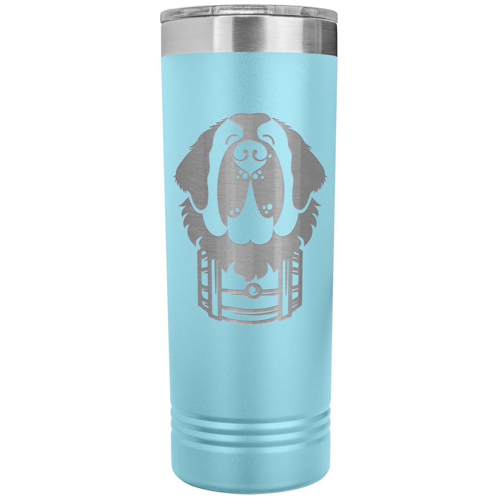 Saint Bernard Dog with Barrel Skinny Tumbler - Lucy + Norman