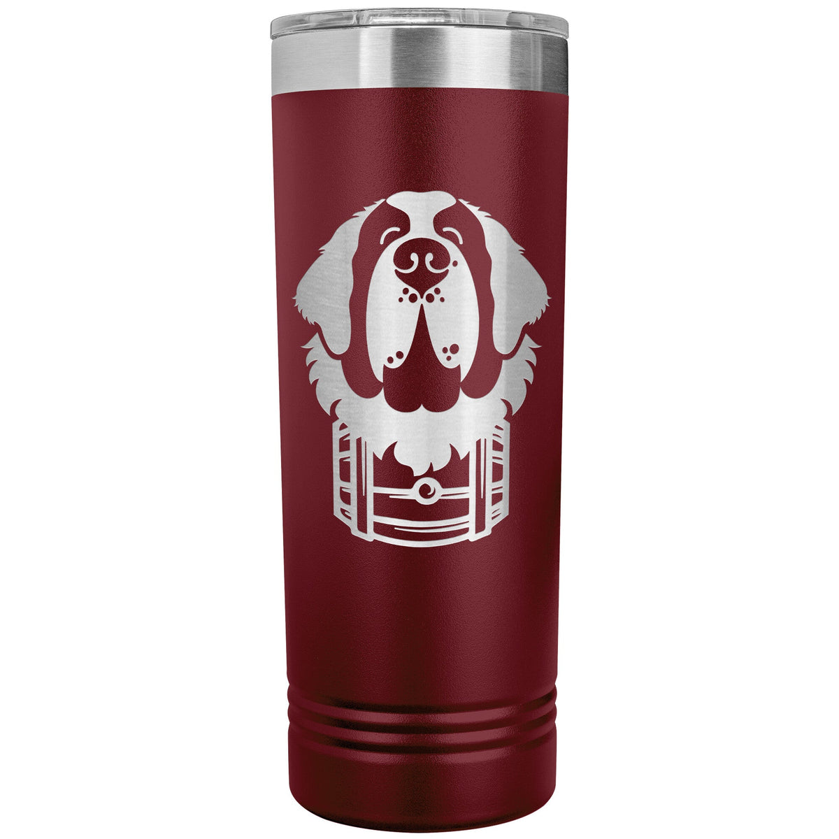 Saint Bernard Dog with Barrel Skinny Tumbler - Lucy + Norman