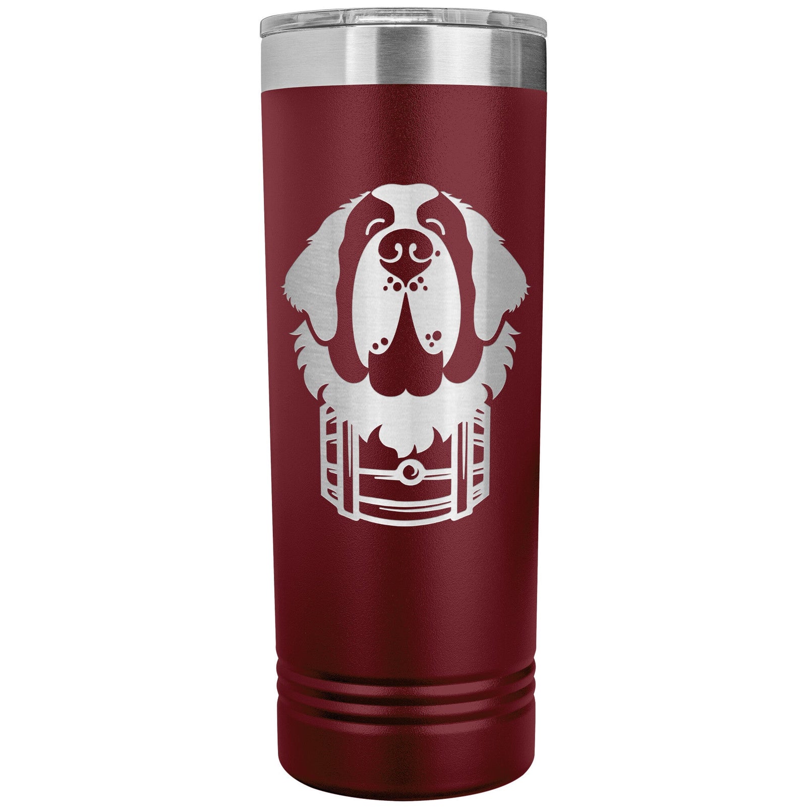 Saint Bernard Dog with Barrel Skinny Tumbler - Lucy + Norman