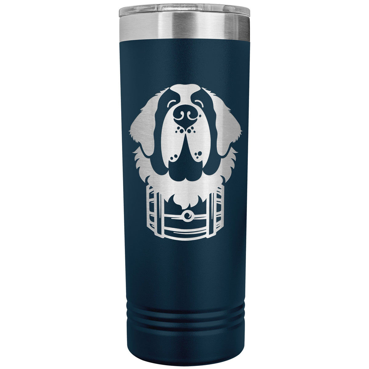Saint Bernard Dog with Barrel Skinny Tumbler - Lucy + Norman