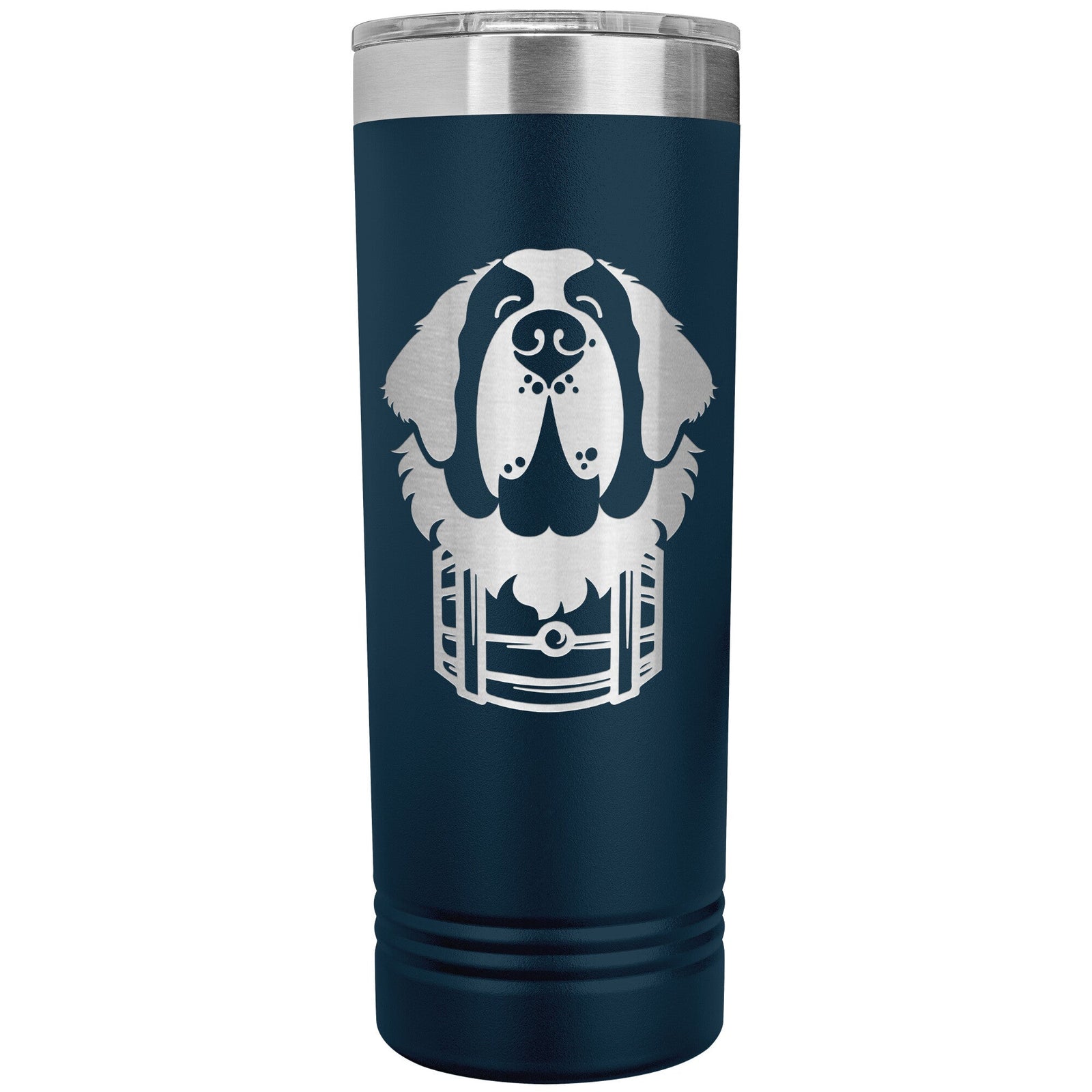 Saint Bernard Dog with Barrel Skinny Tumbler - Lucy + Norman