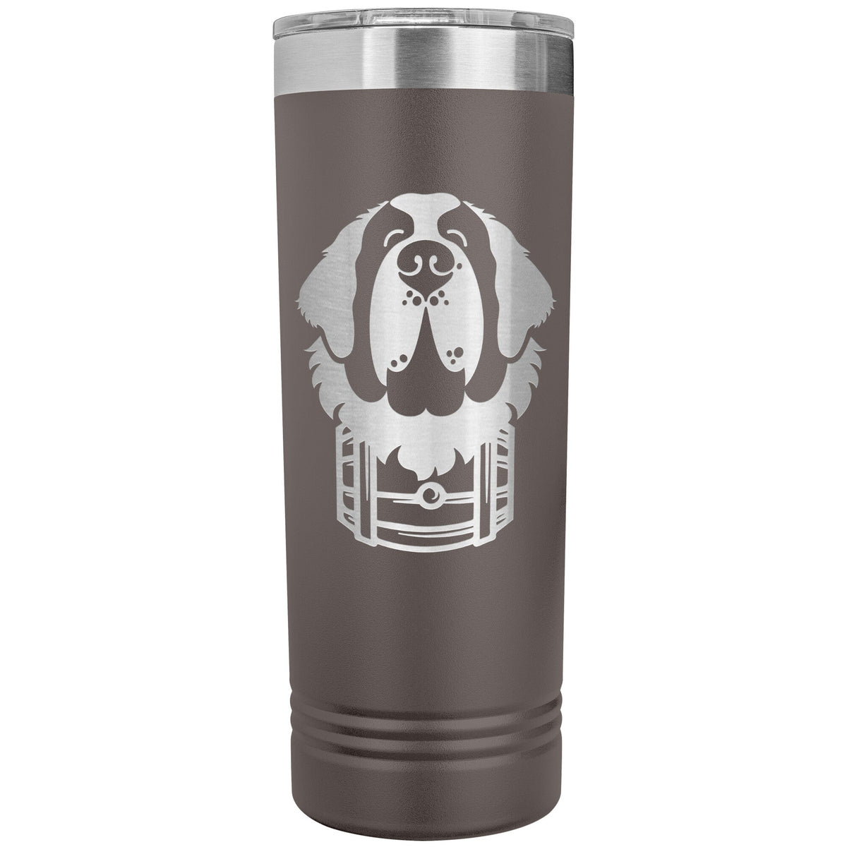 Saint Bernard Dog with Barrel Skinny Tumbler - Lucy + Norman