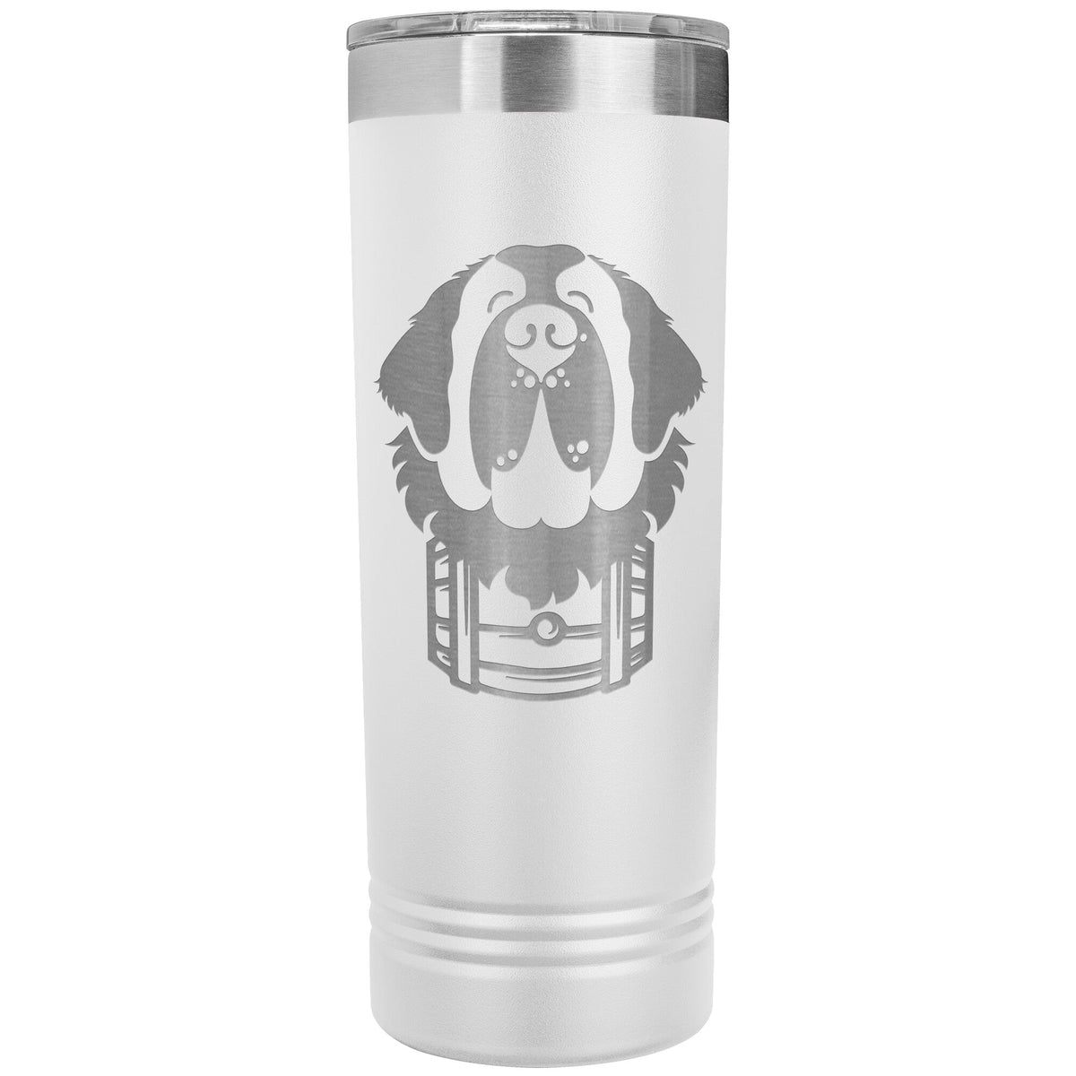 Saint Bernard Dog with Barrel Skinny Tumbler - Lucy + Norman