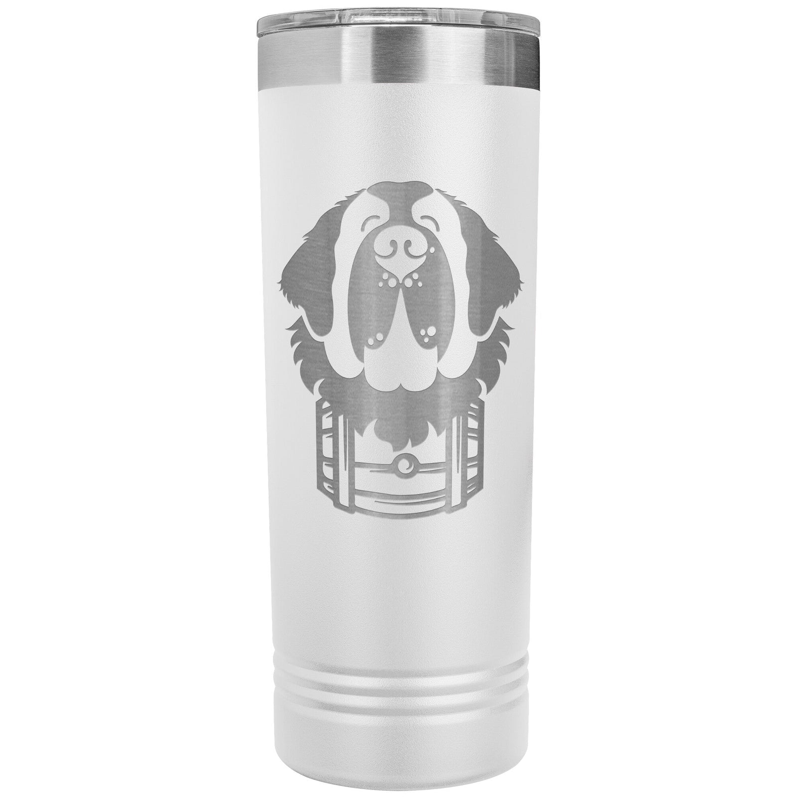 Saint Bernard Dog with Barrel Skinny Tumbler - Lucy + Norman
