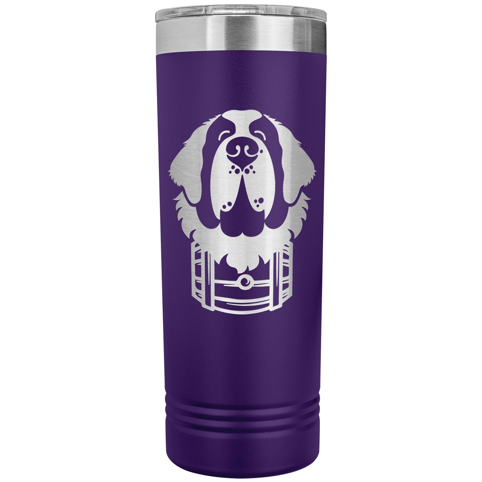 Saint Bernard Dog with Barrel Skinny Tumbler - Lucy + Norman
