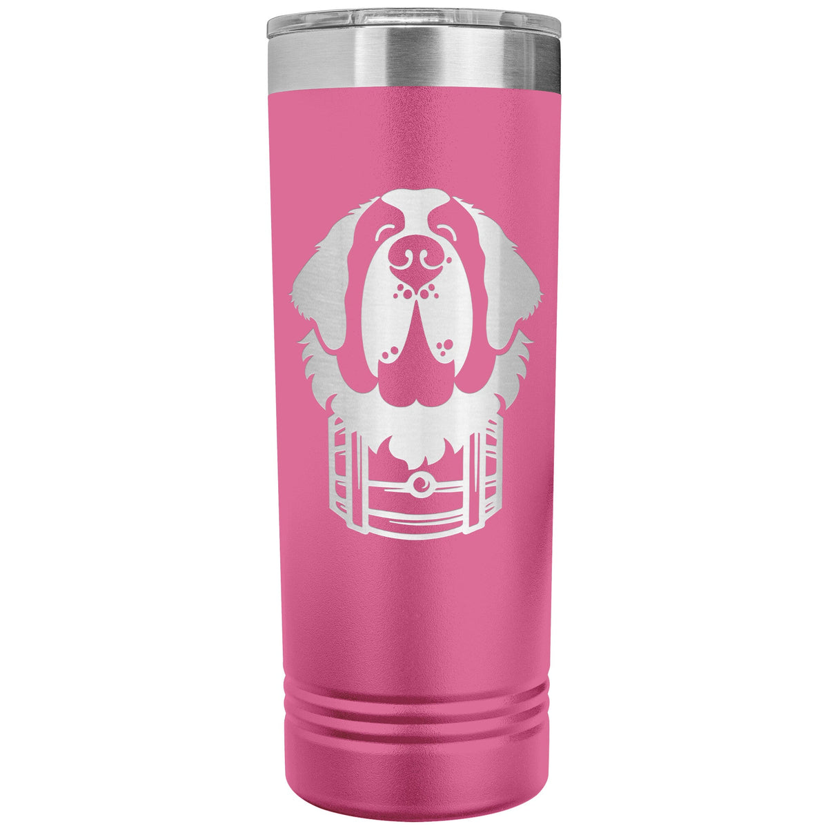 Saint Bernard Dog with Barrel Skinny Tumbler - Lucy + Norman