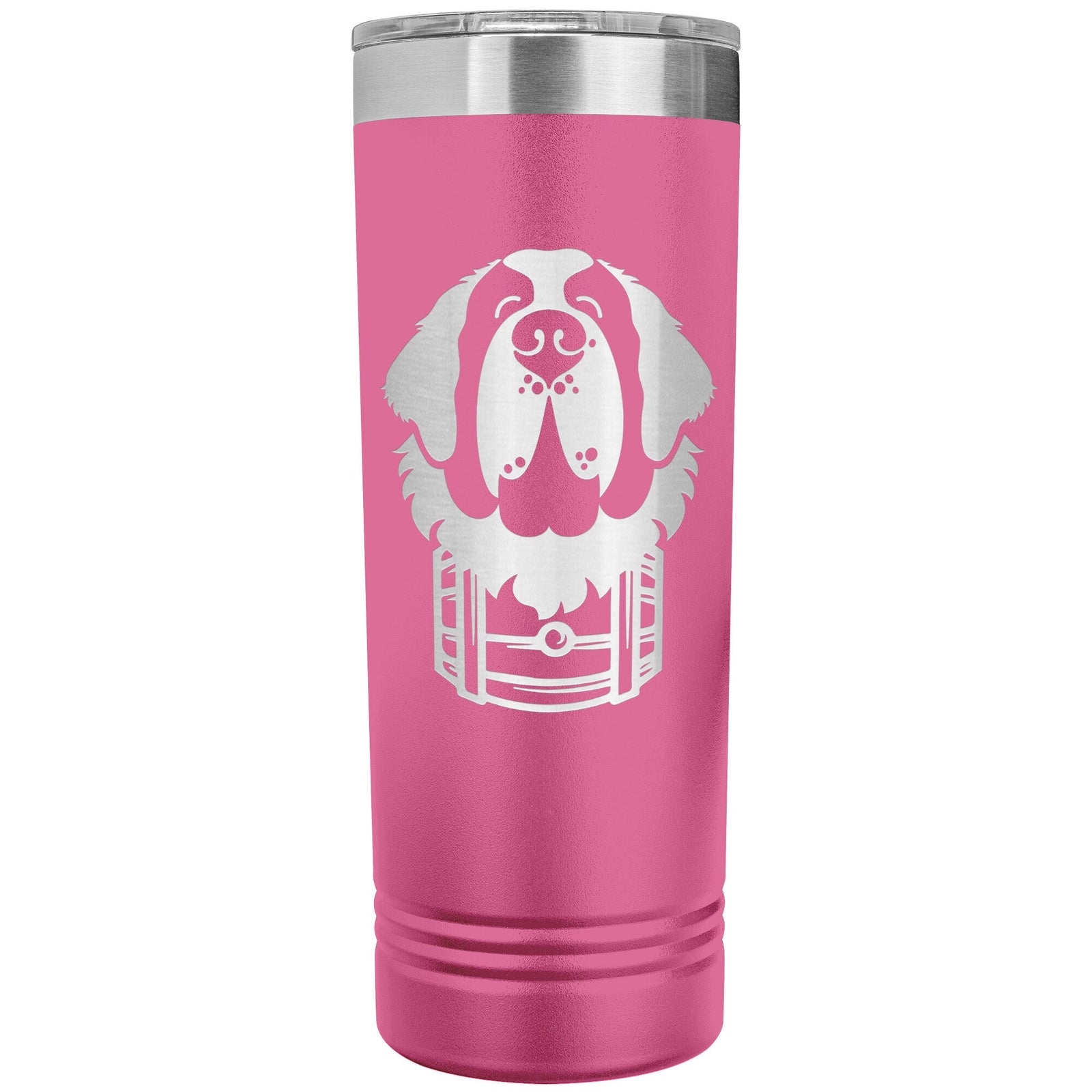 Saint Bernard Dog with Barrel Skinny Tumbler - Lucy + Norman