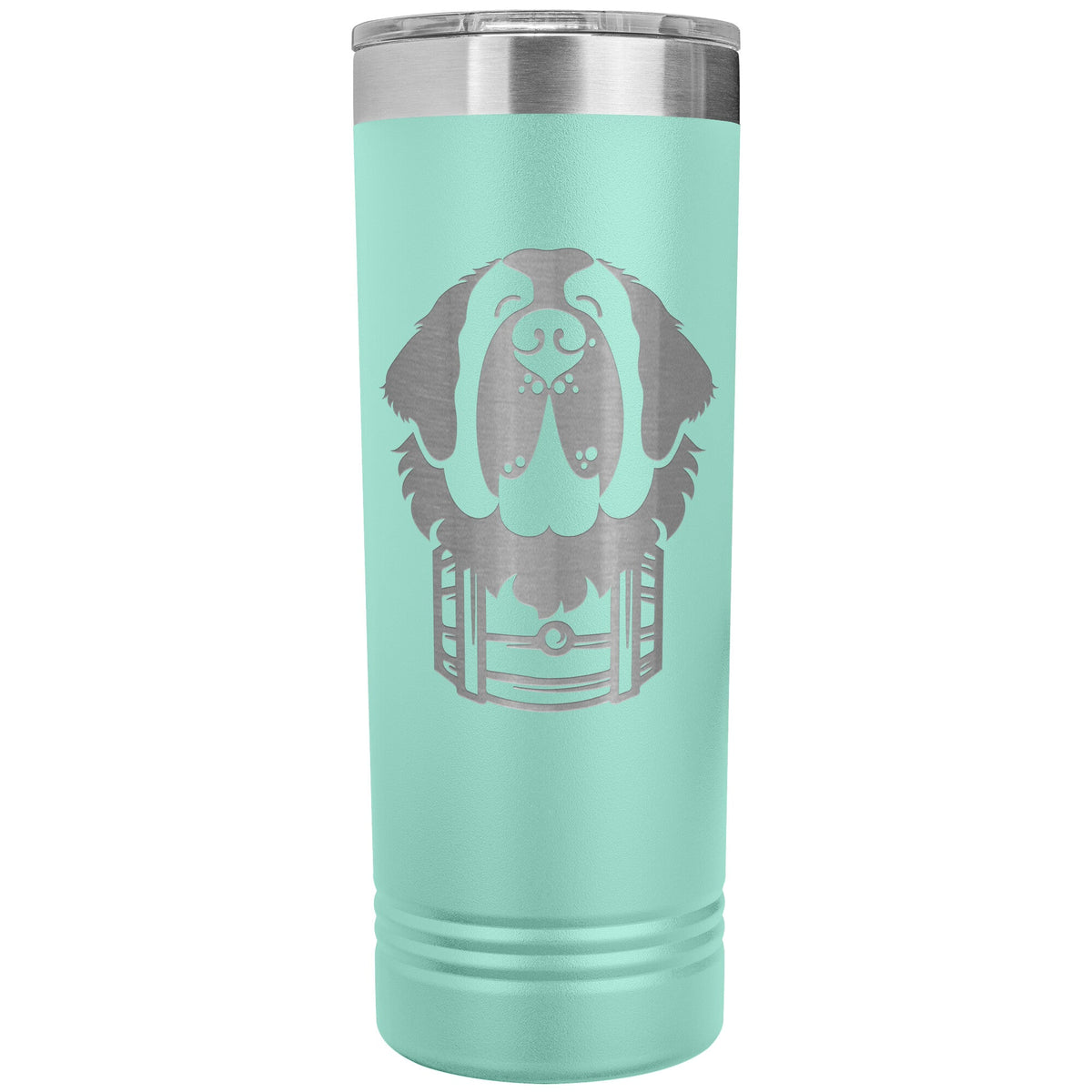Saint Bernard Dog with Barrel Skinny Tumbler - Lucy + Norman