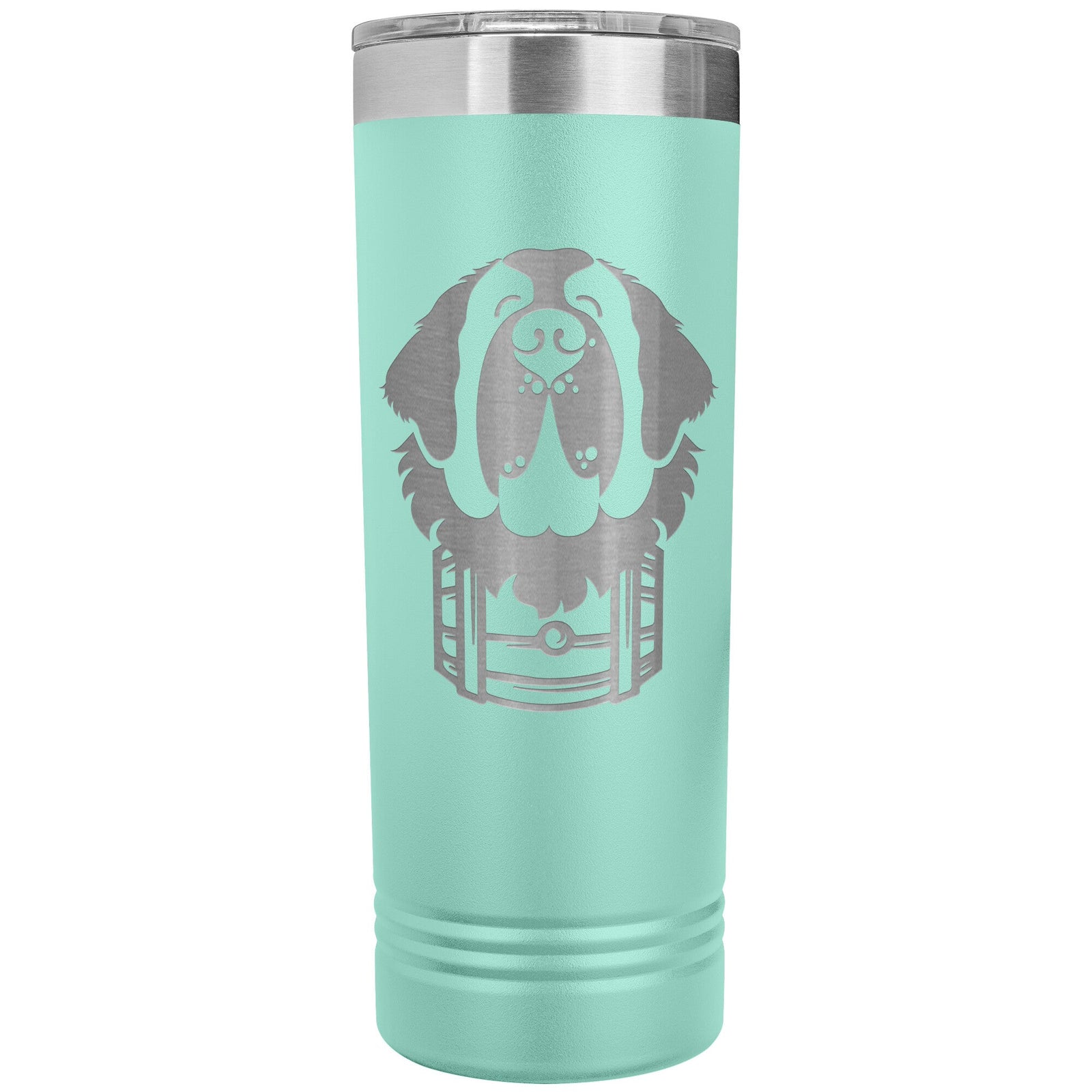 Saint Bernard Dog with Barrel Skinny Tumbler - Lucy + Norman