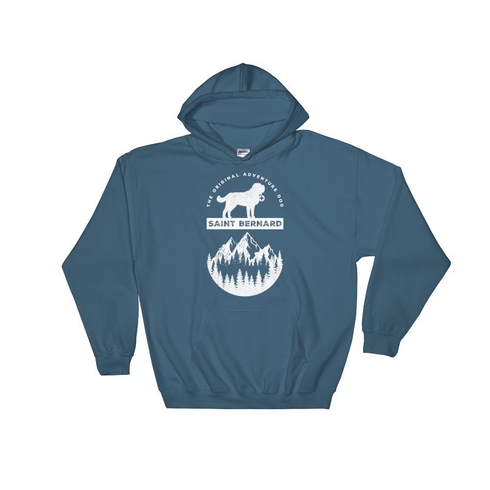 Saint Bernard, The Original Adventure Dog - Heavy Blend Hoodie with Left Sleeve - Lucy + Norman