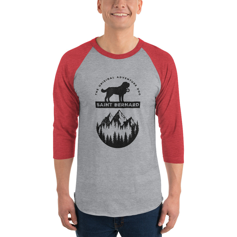 Saint Bernard The Original Adventure Dog Raglan Shirt