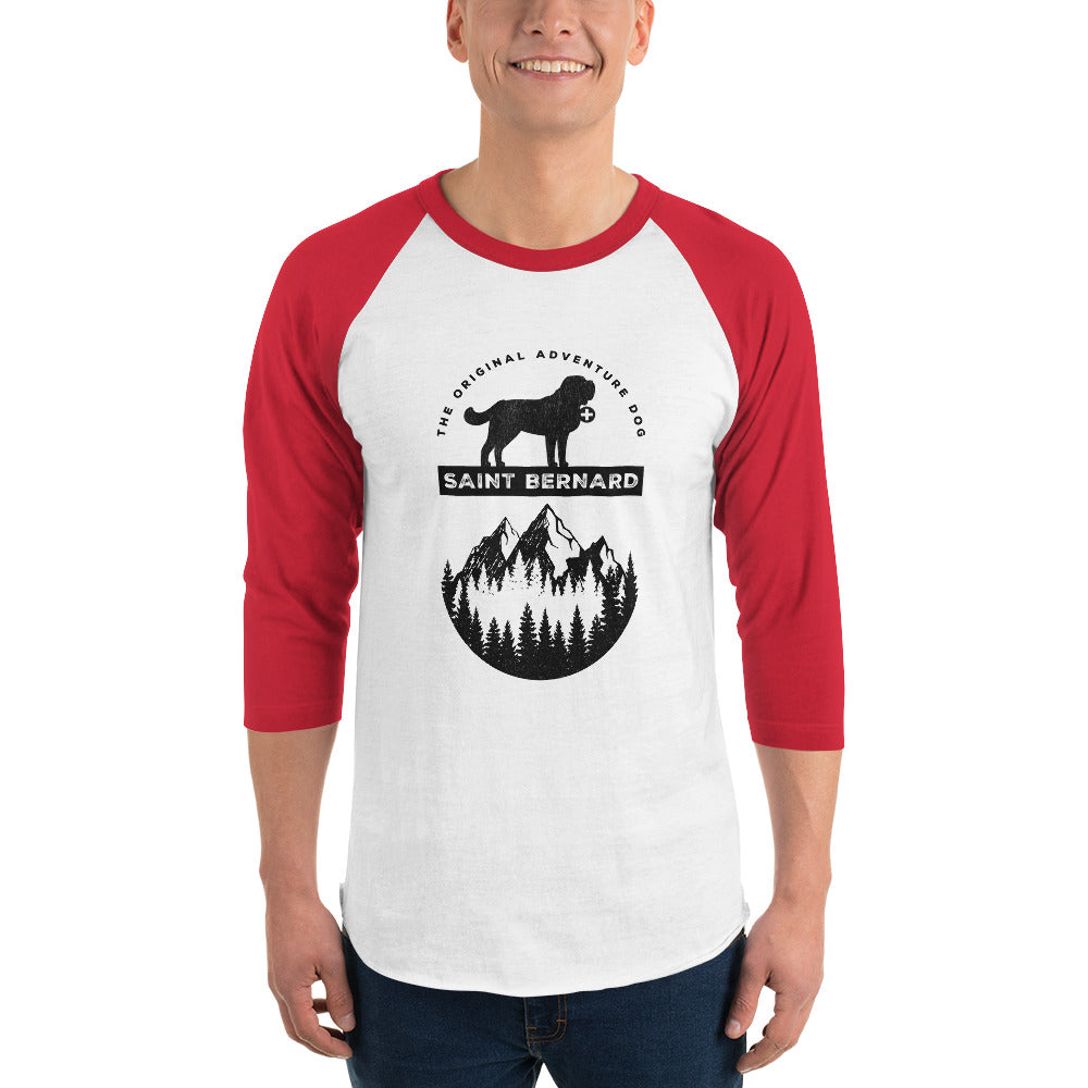 Saint Bernard The Original Adventure Dog Raglan Shirt