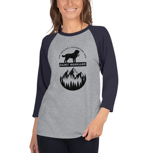 Saint Bernard The Original Adventure Dog Womens Raglan Shirt