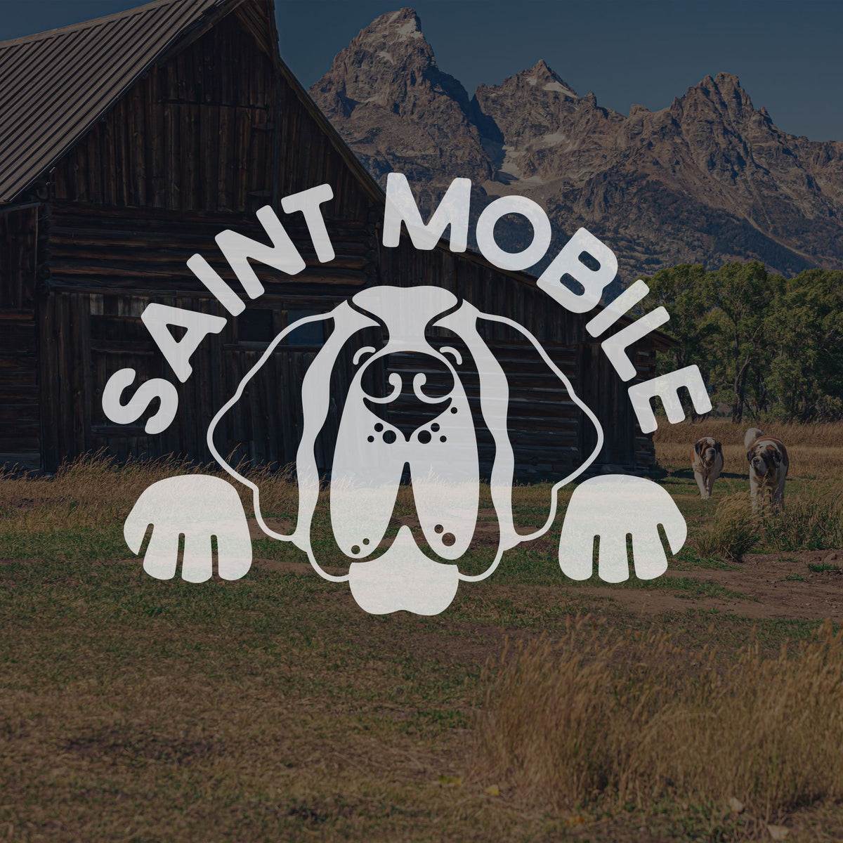 Saint Mobile St Bernard Dog Car Window Decal - Lucy + Norman