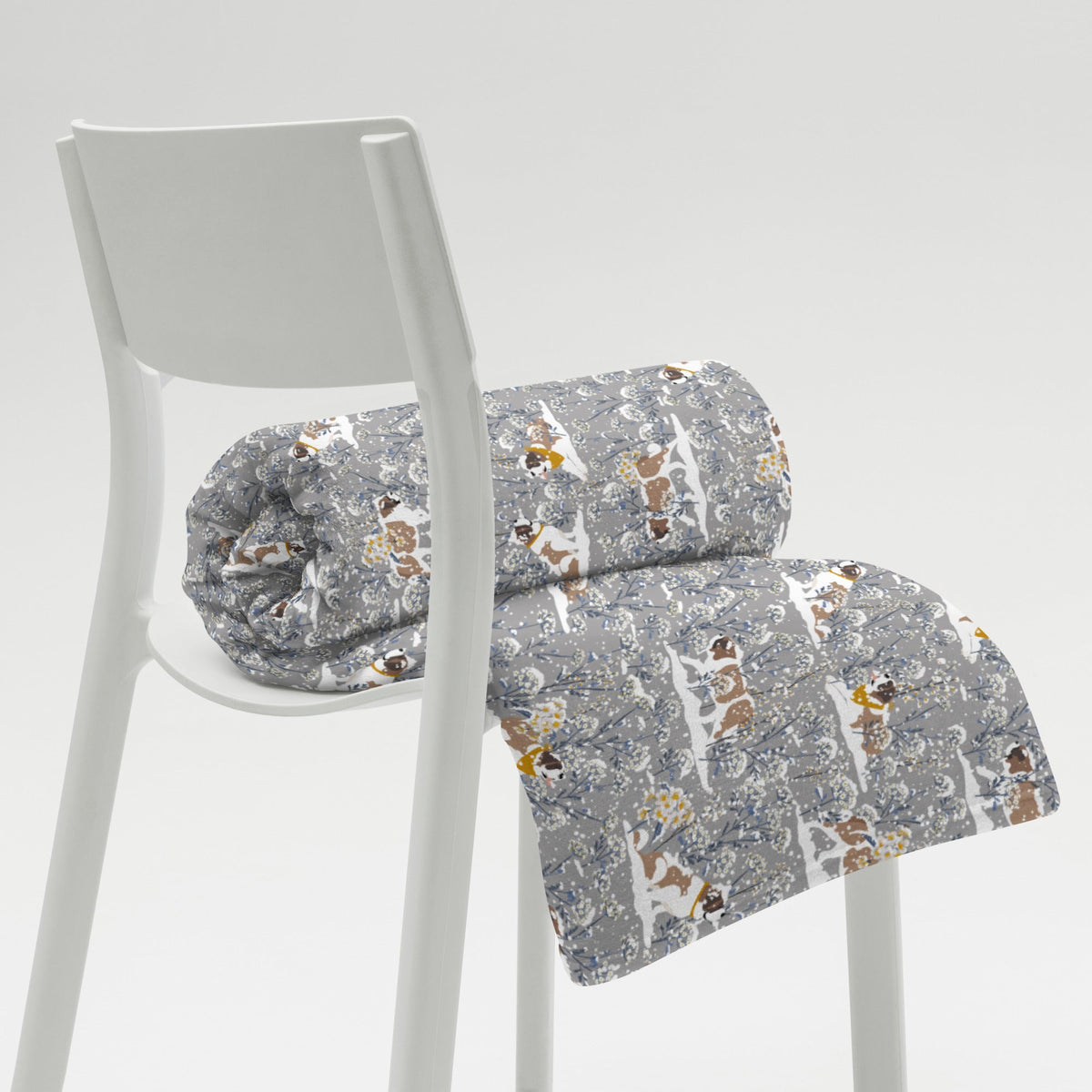 Snowflower Fleece Throw Blanket - Lucy + Norman