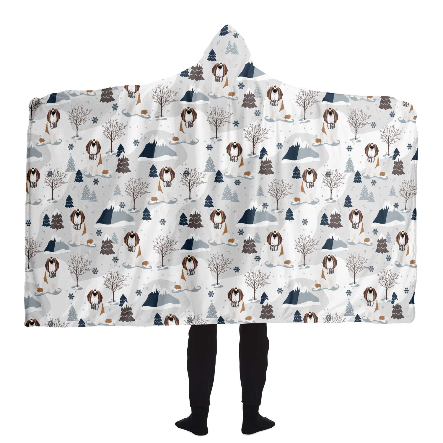 Snowy Alpine Hooded Blanket - Lucy + Norman