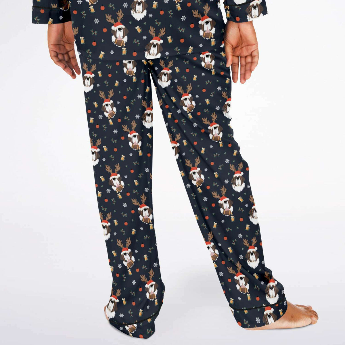 St Bernard Christmas Beer Men's Satin Pajamas - Lucy + Norman