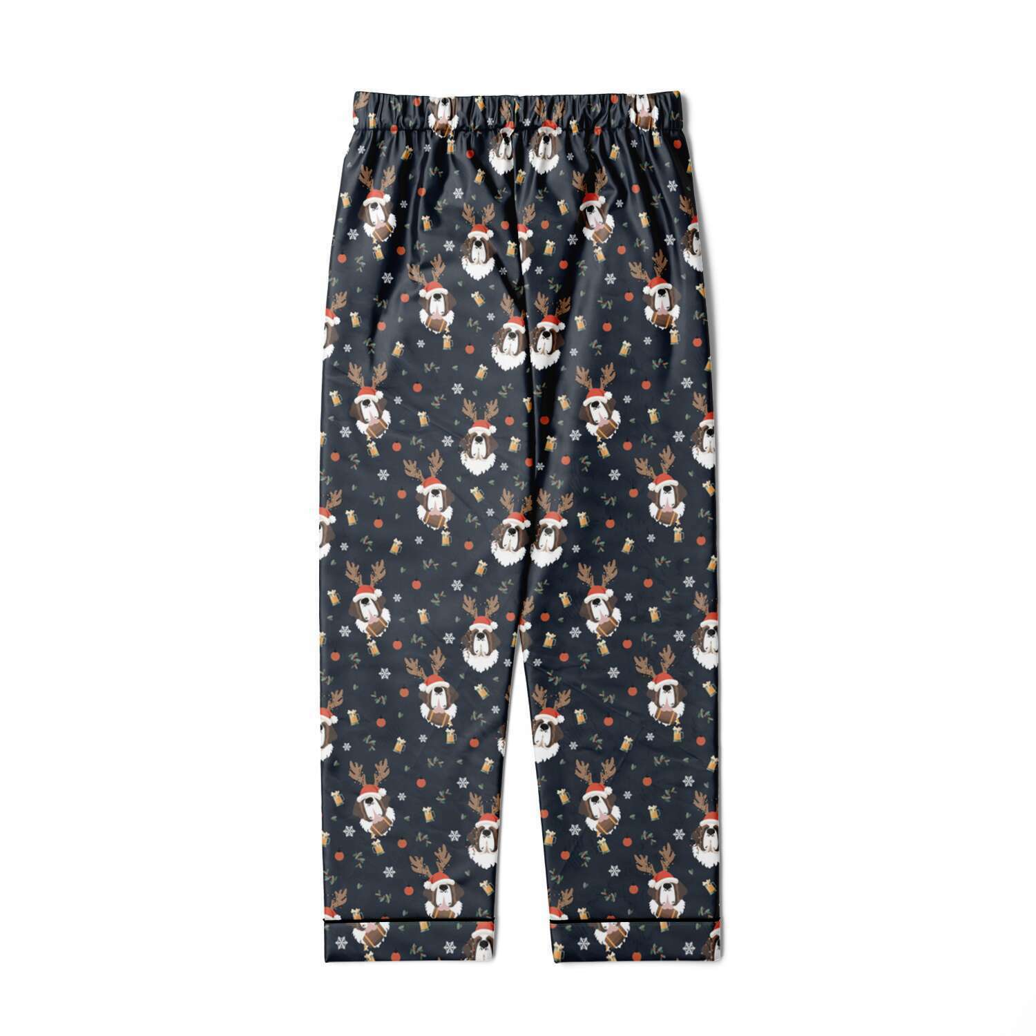 St Bernard Christmas Beer Men's Satin Pajamas - Lucy + Norman