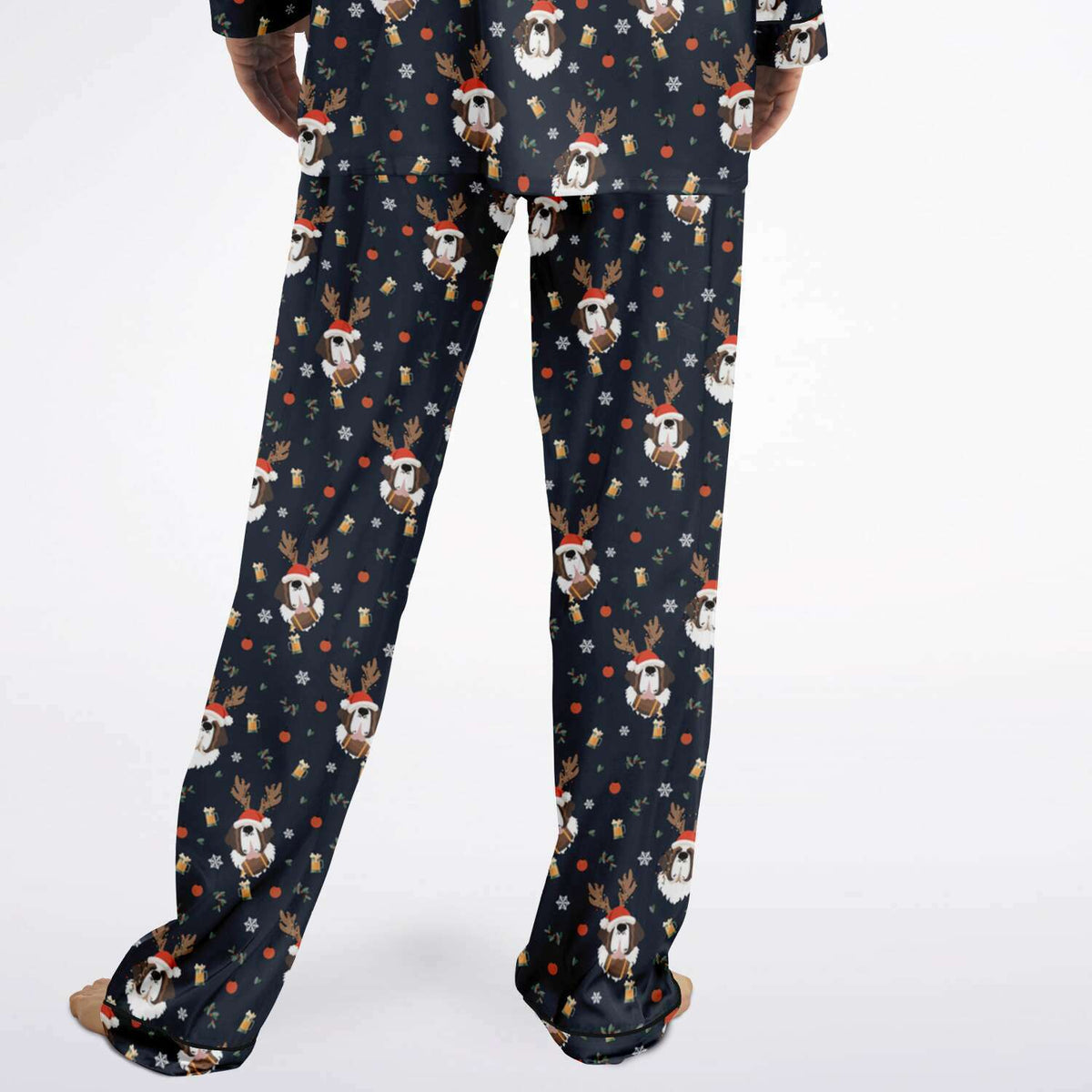 St Bernard Christmas Beer Men's Satin Pajamas - Lucy + Norman