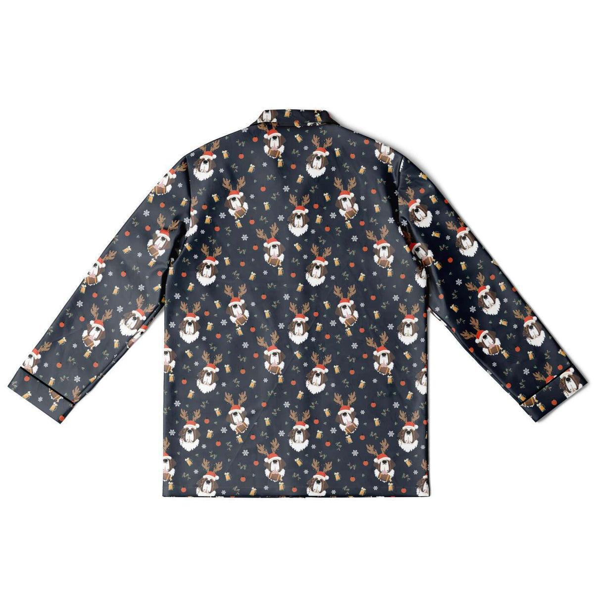 St Bernard Christmas Beer Men's Satin Pajamas - Lucy + Norman