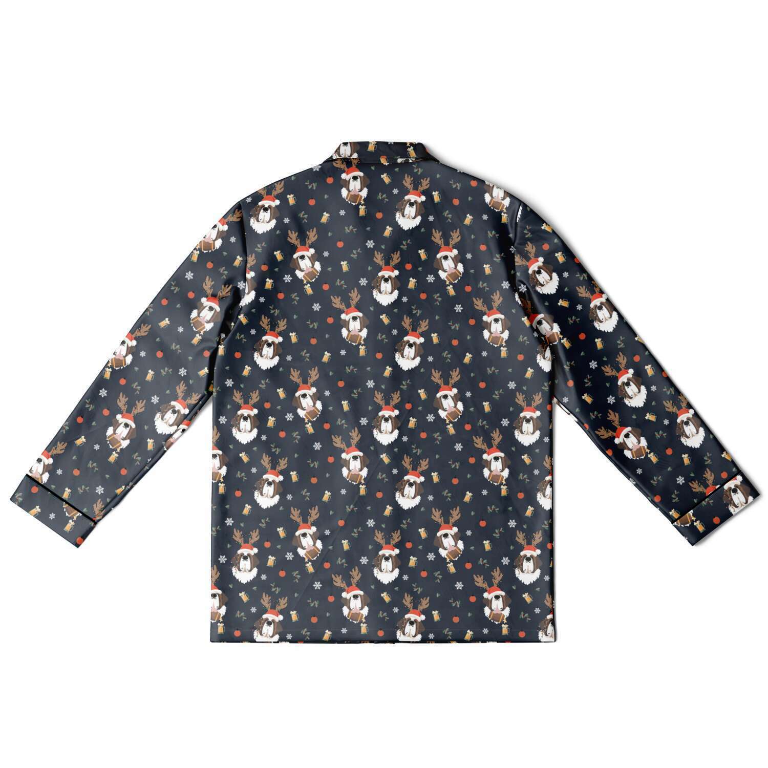 St Bernard Christmas Beer Men's Satin Pajamas - Lucy + Norman