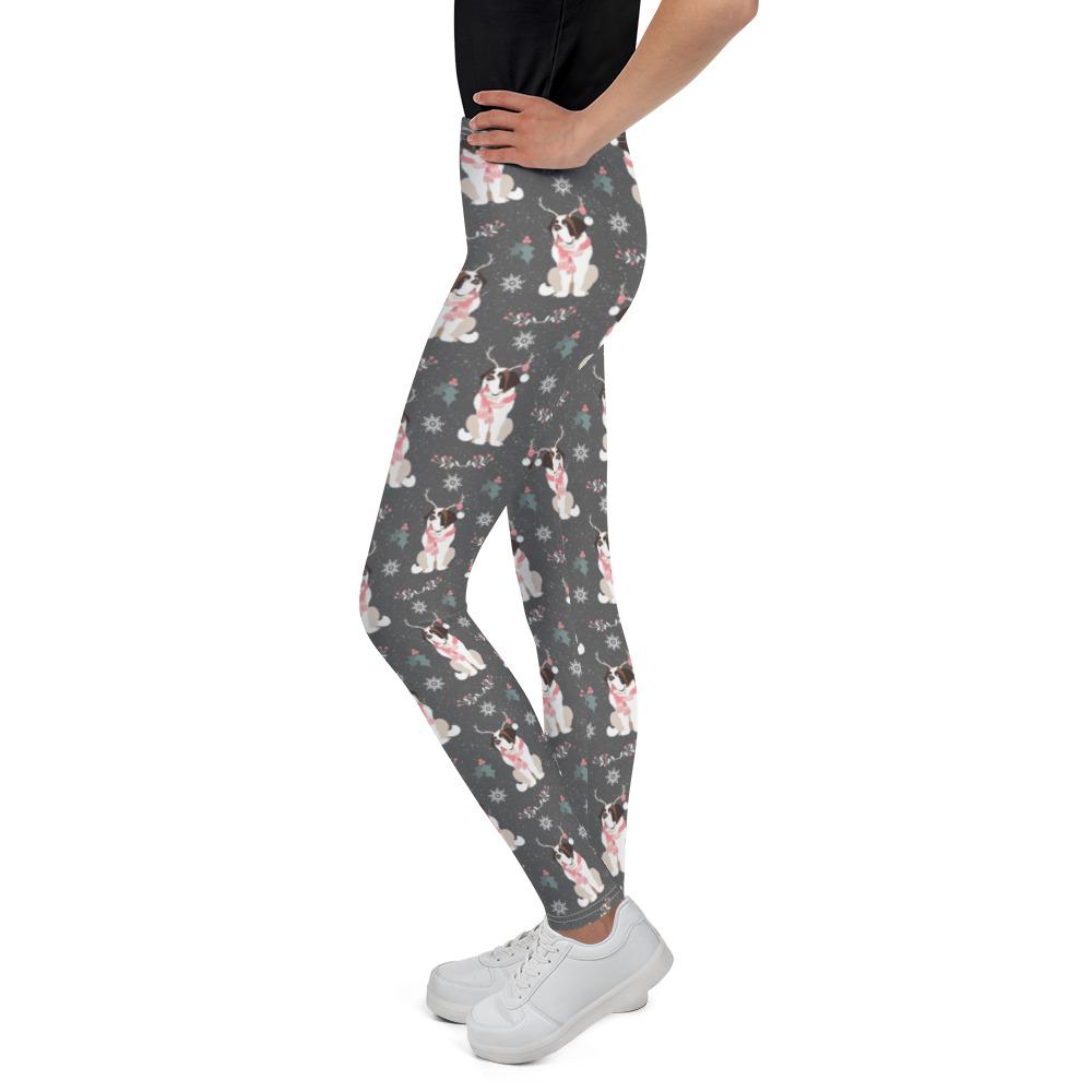 St Bernard Christmas Girl's Leggings - Lucy + Norman