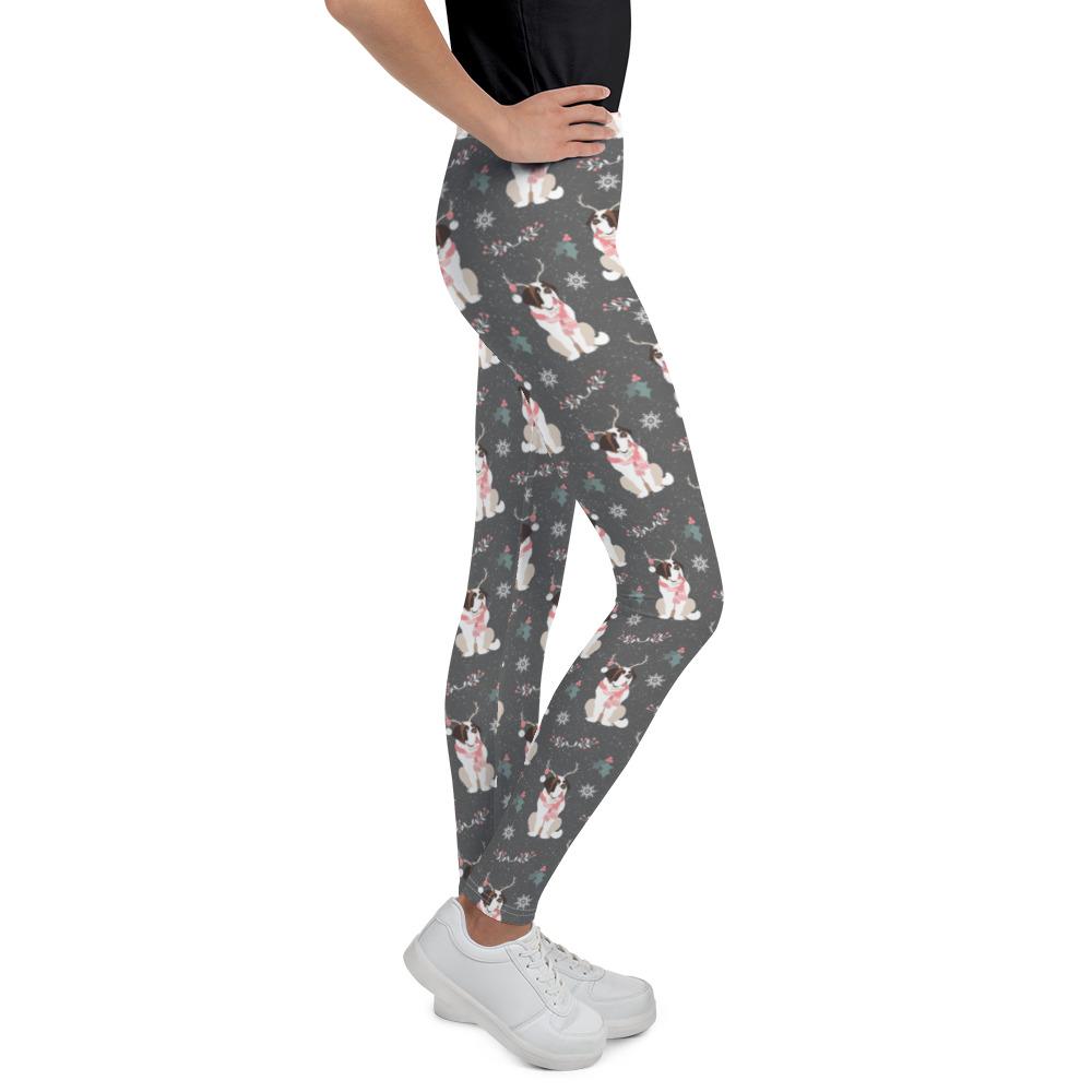 St Bernard Christmas Girl's Leggings - Lucy + Norman