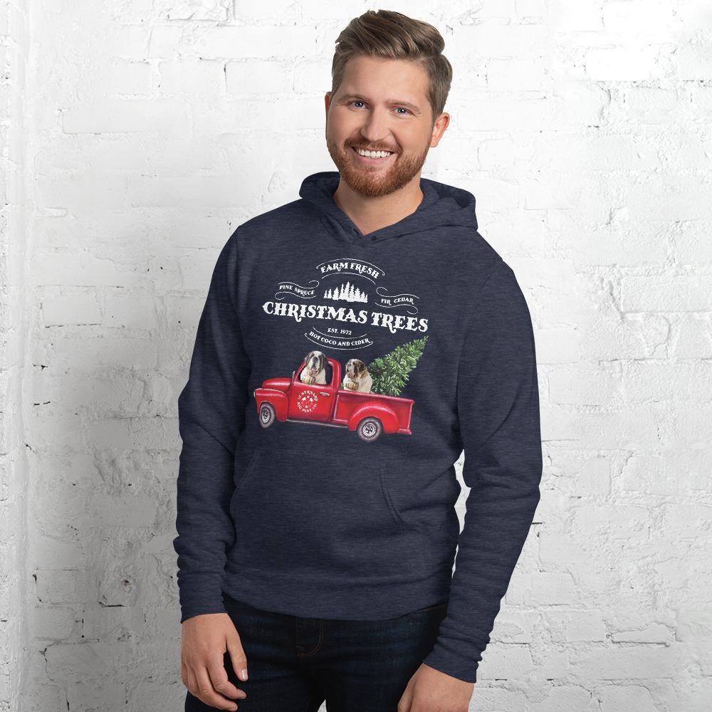 St Bernard Christmas Truck Hoodie - Lucy + Norman