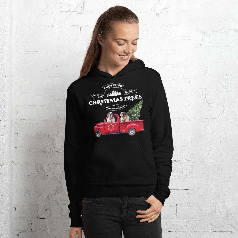 St Bernard Christmas Truck Hoodie - Lucy + Norman