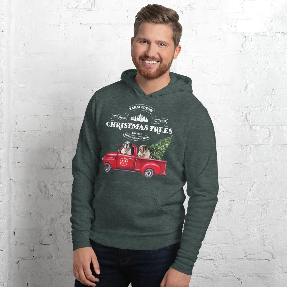 St Bernard Christmas Truck Hoodie - Lucy + Norman