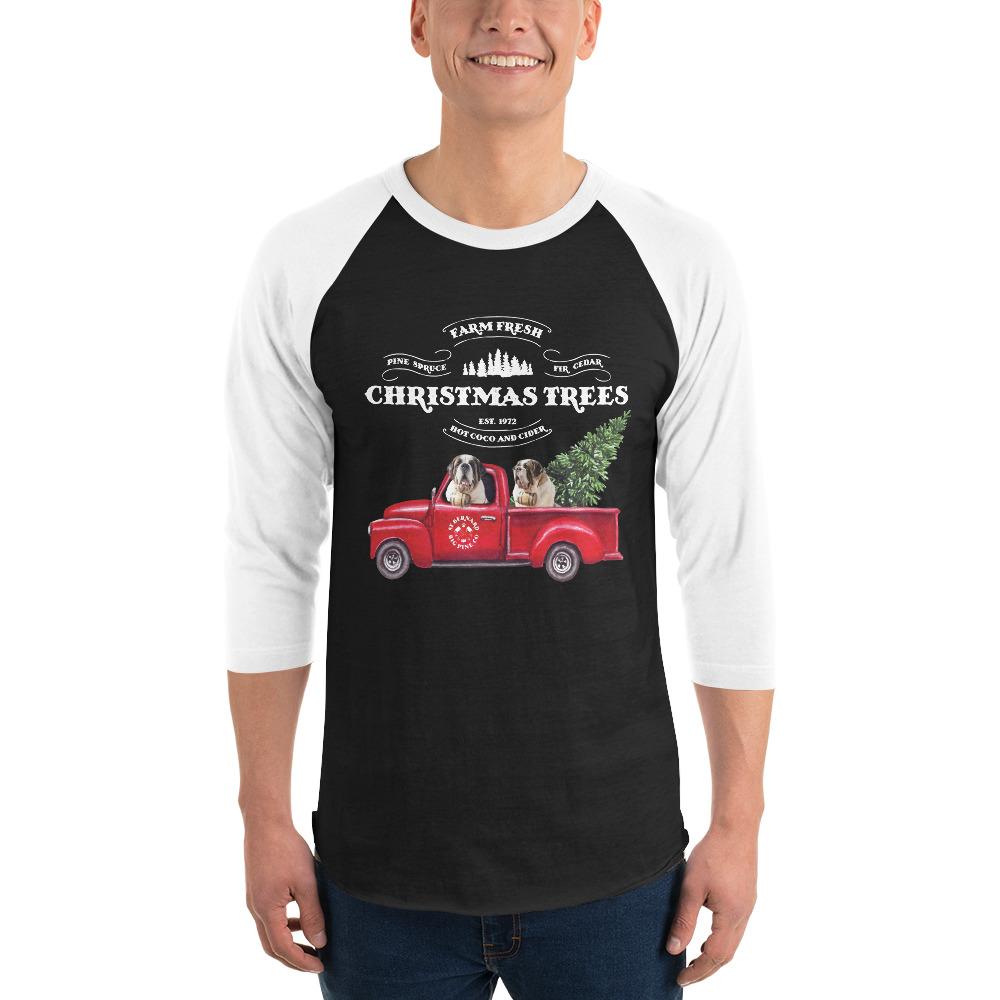 St Bernard Christmas Truck Raglan Shirt - Lucy + Norman