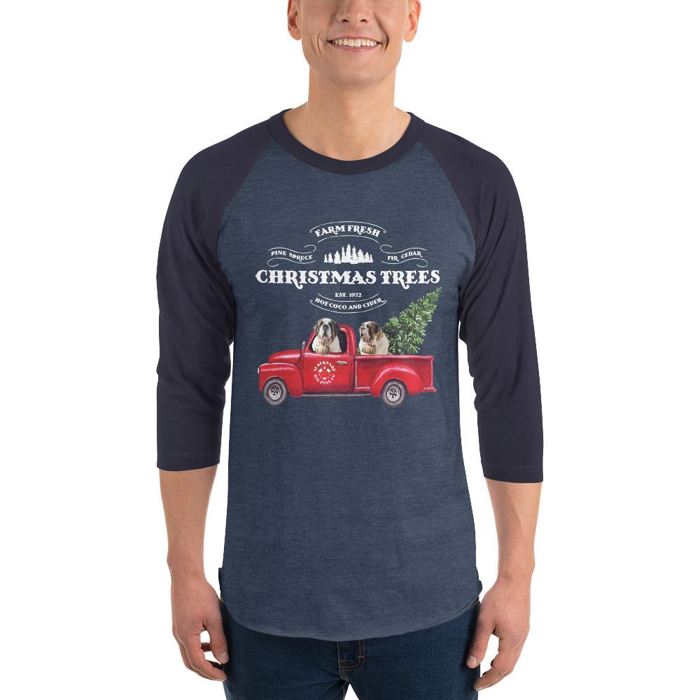 St Bernard Christmas Truck Raglan Shirt - Lucy + Norman