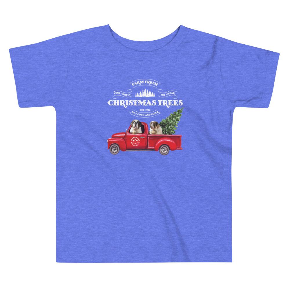 St Bernard Christmas Truck Toddler Tee - Lucy + Norman