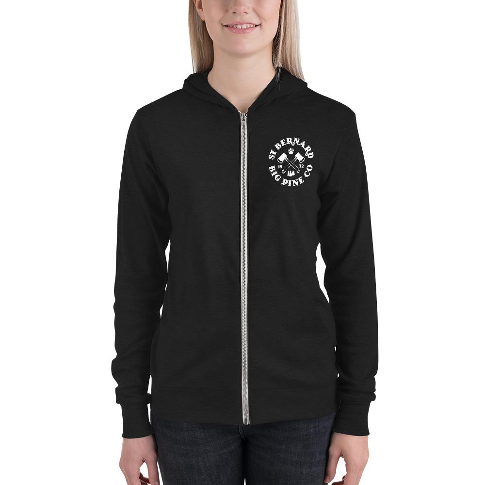 St Bernard Christmas Truck Unisex Lightweight Zip Hoodie - Lucy + Norman