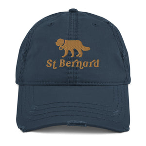 St Bernard Dog Distressed Dad Hat - Lucy + Norman