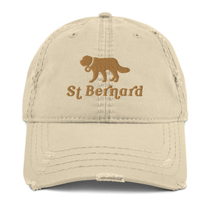 St Bernard Dog Distressed Dad Hat - Lucy + Norman