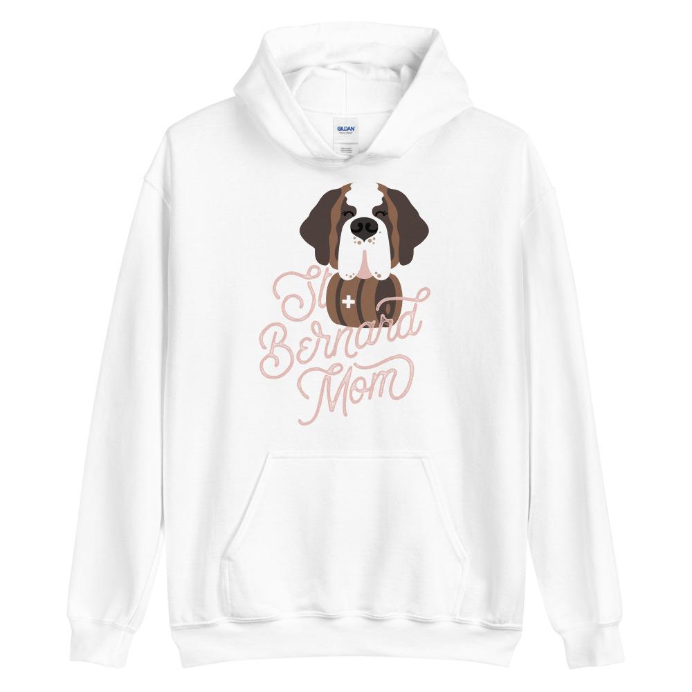 St Bernard Dog Mom Pink Heavy Hoodie - Lucy + Norman