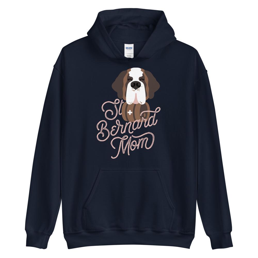 St Bernard Dog Mom Pink Heavy Hoodie - Lucy + Norman