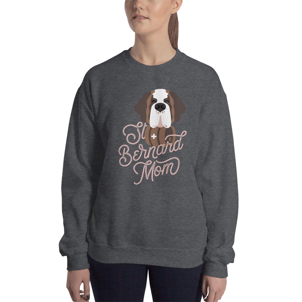 St Bernard Dog Mom Pink Sweatshirt - Lucy + Norman