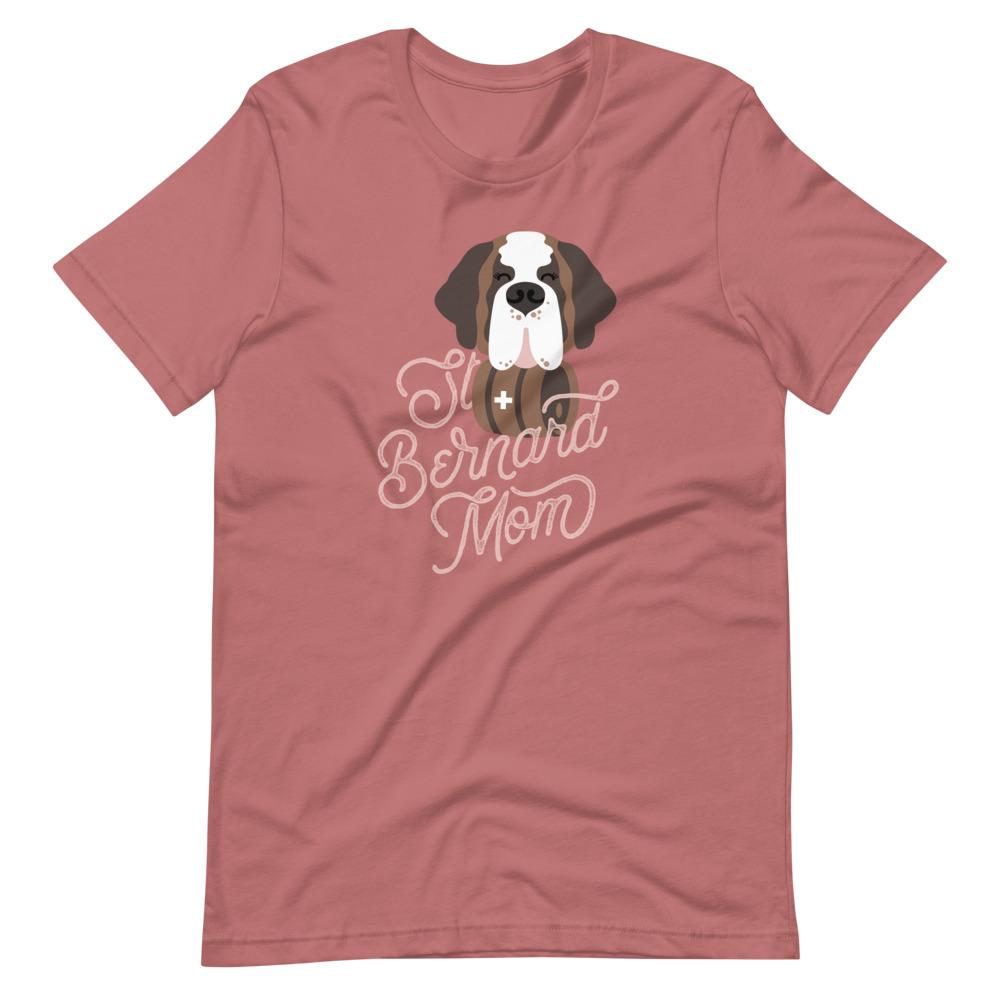 St Bernard Dog Mom Pink T-Shirt - Lucy + Norman