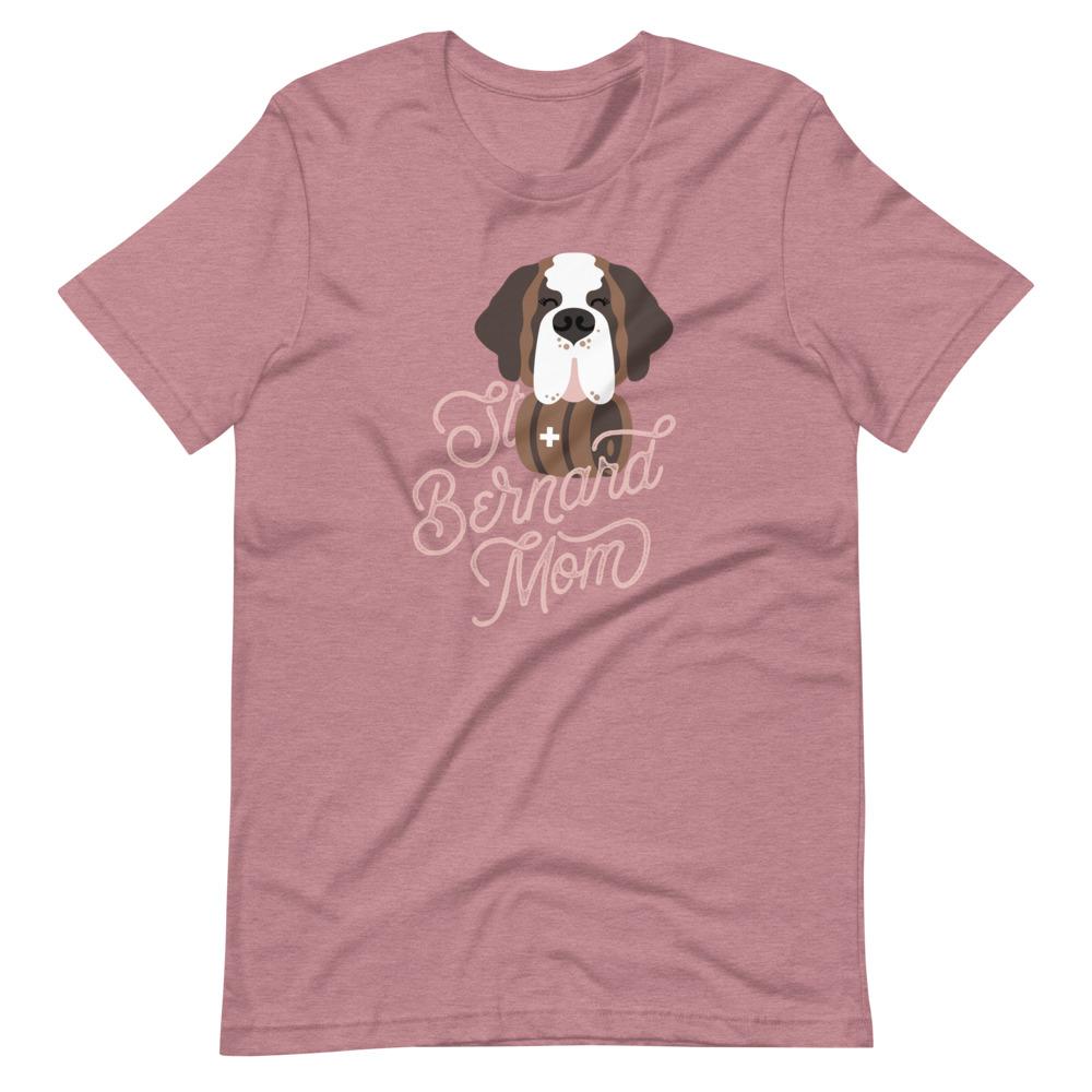 St Bernard Dog Mom Pink T-Shirt - Lucy + Norman