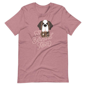 St Bernard Dog Mom Pink T-Shirt - Lucy + Norman