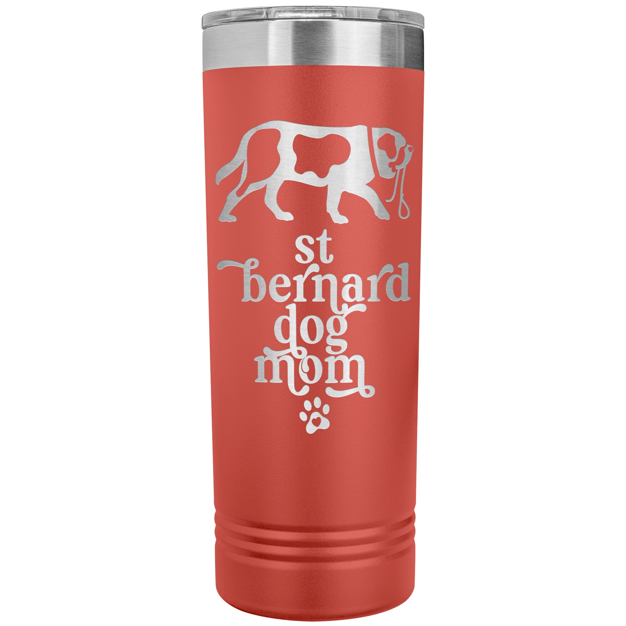 St Bernard Dog Mom Skinny Tumbler - Lucy + Norman