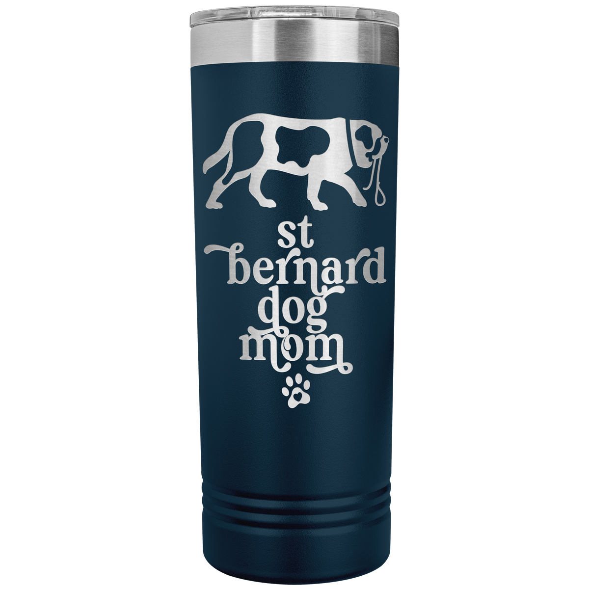 St Bernard Dog Mom Skinny Tumbler